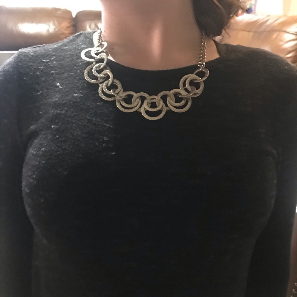1 Cute silver circles necklace